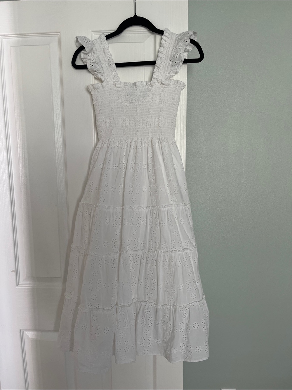 Hill House Nap Dress -White Eyelet Size XS